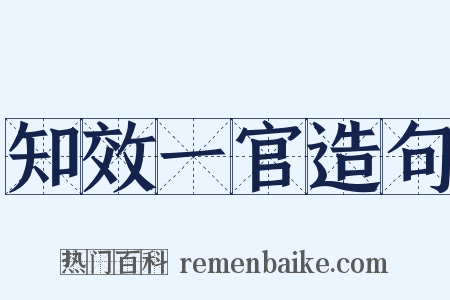 知效一官造句是什么意思的图片